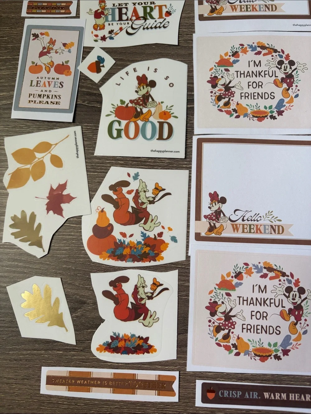 ❤️ $6 Disney 100+ piece  Fall Themed Not So Mystery Happy Planner Sticker Set